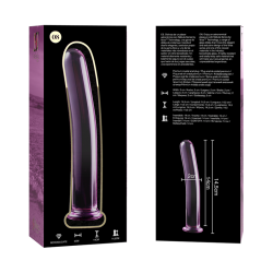 NEBULA SERIES BY IBIZA - MODEL 8 DILDO SZKLO BOROSILIKATOWE ROZOWY 14.5 CM -O- 2 CM