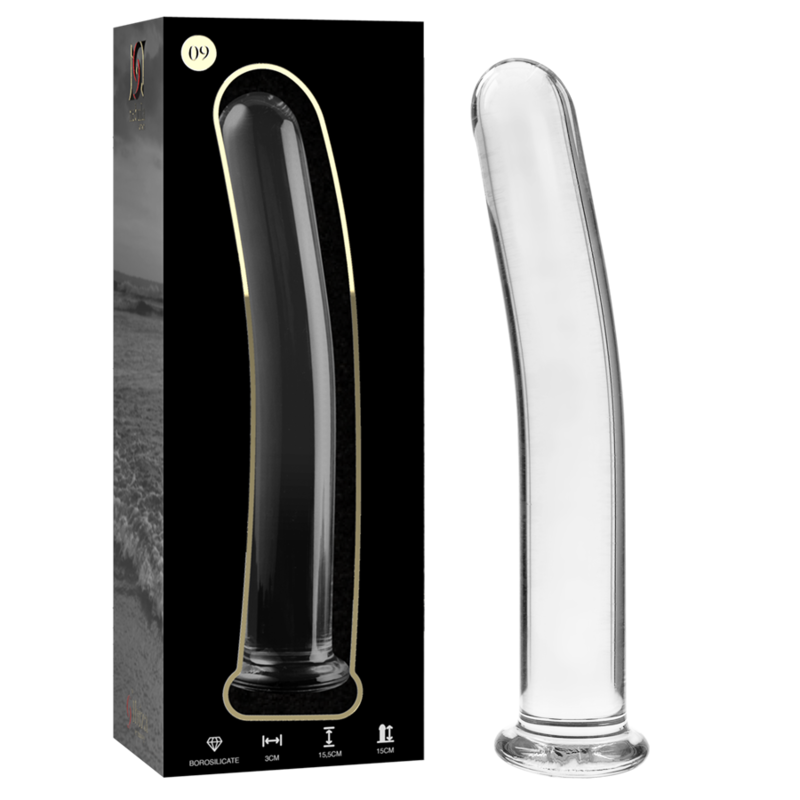 NEBULA SERIES BY IBIZA - MODEL 9 DILDO SZKLO BOROSILIKATOWE PRZEZROCZYSTE 15.5 CM -O- 2.5 CM