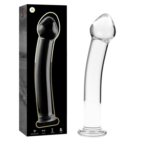 NEBULA SERIES BY IBIZA - MODEL 11 DILDO SZKLO BOROSILIKATOWE PRZEZROCZYSTE 16 CM -O- 3 CM