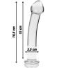 NEBULA SERIES BY IBIZA - MODEL 11 DILDO SZKLO BOROSILIKATOWE PRZEZROCZYSTE 16 CM -O- 3 CM