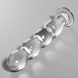NEBULA SERIES BY IBIZA - MODEL 10 DILDO SZKLO BOROSILIKATOWE PRZEZROCZYSTE 16.5 CM -O- 3.5 CM