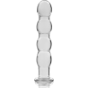 NEBULA SERIES BY IBIZA - MODEL 10 DILDO BOROSILICATE GLASS CLEAR 16.5 CM -O- 3.5 CM