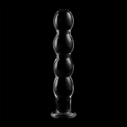 NEBULA SERIES BY IBIZA - MODEL 10 DILDO SZKLO BOROSILIKATOWE PRZEZROCZYSTE 16.5 CM -O- 3.5 CM