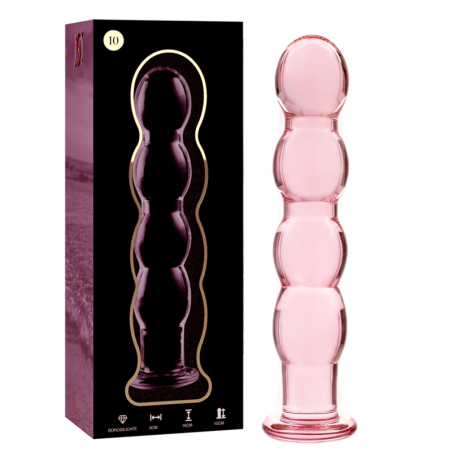 NEBULA SERIES BY IBIZA - MODELL 10 DILDO BOROSILIKATGLAS ROSA 16.5 CM -O- 3.5 CM