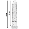 NEBULA SERIES BY IBIZA - MODEL 12 DILDO SZKLO BOROSILIKATOWE PRZEZROCZYSTE 17 CM -O- 3.5 CM