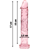 NEBULA SERIES BY IBIZA - MODELL 12 DILDO BOROSILIKATGLAS ROSA 17 CM -O- 3.5 CM