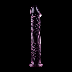 NEBULA SERIES BY IBIZA - MODÈLE 12 GODE EN VERRE BOROSILICATE ROSE 17 CM -O- 3.5 CM