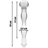 NEBULA SERIES BY IBIZA - MODEL 13 DILDO SZKLO BOROSILIKATOWE PRZEZROCZYSTE 18 CM -O- 3.5 CM