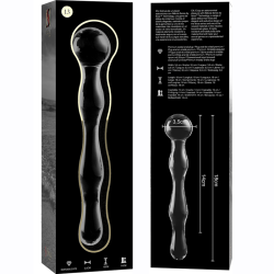 NEBULA SERIES BY IBIZA - MODEL 13 DILDO SZKLO BOROSILIKATOWE PRZEZROCZYSTE 18 CM -O- 3.5 CM