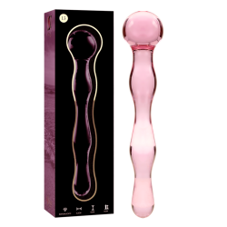 NEBULA SERIES BY IBIZA - MODEL 13 DILDO SZKLO BOROSILIKATOWE ROZOWY 18 CM -O- 3.5 CM