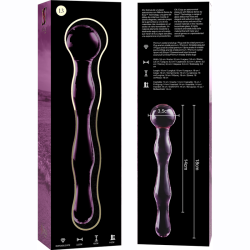 NEBULA SERIES BY IBIZA - MODEL 13 DILDO SZKLO BOROSILIKATOWE ROZOWY 18 CM -O- 3.5 CM