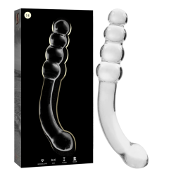 NEBULA SERIES BY IBIZA - MODEL 14 DILDO SZKLO BOROSILIKATOWE PRZEZROCZYSTE 18.5 CM -O- 3 CM