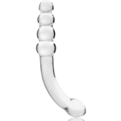 NEBULA SERIES BY IBIZA - MODEL 14 DILDO SZKLO BOROSILIKATOWE PRZEZROCZYSTE 18.5 CM -O- 3 CM