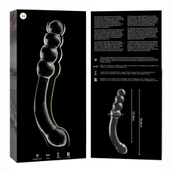 NEBULA SERIES BY IBIZA - MODEL 14 DILDO SZKLO BOROSILIKATOWE PRZEZROCZYSTE 18.5 CM -O- 3 CM
