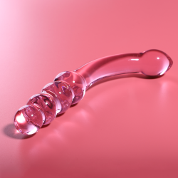 NEBULA SERIES BY IBIZA - MODEL 14 DILDO SZKLO BOROSILIKATOWE ROZOWY 18.5 CM -O- 3 CM