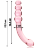 NEBULA SERIES BY IBIZA - MODEL 14 DILDO SZKLO BOROSILIKATOWE ROZOWY 18.5 CM -O- 3 CM