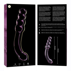 NEBULA SERIES BY IBIZA - MODEL 14 DILDO SZKLO BOROSILIKATOWE ROZOWY 18.5 CM -O- 3 CM