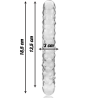 NEBULA SERIES BY IBIZA - MODEL 15 DILDO SZKLO BOROSILIKATOWE PRZEZROCZYSTE 18.5 CM -O- 3 CM