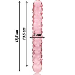 NEBULA SERIES BY IBIZA - MODÈLE 15 GODE EN VERRE BOROSILICATE ROSE 18.5 CM -O- 3 CM