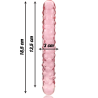 NEBULA SERIES BY IBIZA - MODÈLE 15 GODE EN VERRE BOROSILICATE ROSE 18.5 CM -O- 3 CM