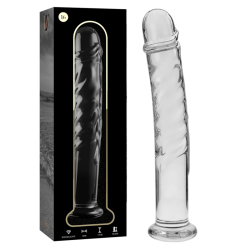 NEBULA SERIES BY IBIZA - MODEL 16 DILDO SZKLO BOROSILIKOWE PRZEZROCZYSTE 18.5 CM -O- 3 CM