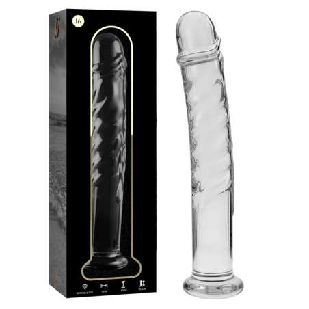 NEBULA SERIES BY IBIZA - MODEL 16 DILDO SZKLO BOROSILIKOWE PRZEZROCZYSTE 18.5 CM -O- 3 CM