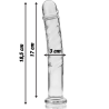 NEBULA SERIES BY IBIZA - MODEL 16 DILDO SZKLO BOROSILIKOWE PRZEZROCZYSTE 18.5 CM -O- 3 CM