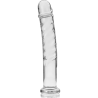 NEBULA SERIES BY IBIZA - MODEL 16 DILDO BOROSILICATE GLASS CLEAR 18.5 CM -O- 3 CM