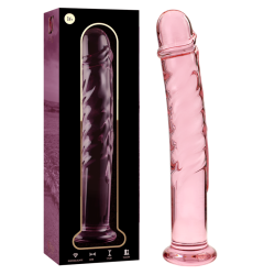 NEBULA SERIES BY IBIZA - MODEL 16 DILDO SZKLO BOROSILIKATOWE ROZOWY 18.5 CM -O- 3 CM