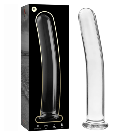 NEBULA SERIES BY IBIZA - MODEL 17 DILDO SZKLO BOROSILIKATOWE PRZEZROCZYSTE 18.5 CM -O- 3 CM