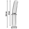 NEBULA SERIES BY IBIZA - MODEL 17 DILDO SZKLO BOROSILIKATOWE PRZEZROCZYSTE 18.5 CM -O- 3 CM