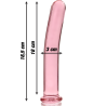 NEBULA SERIES BY IBIZA - MODEL 17 DILDO SZKLO BOROSILIKATOWE ROZOWY 18.5 CM -O- 3 CM