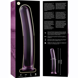 NEBULA SERIES BY IBIZA - MODEL 17 DILDO BOROSILICATE GLASS PINK 18.5 CM -O- 3 CM