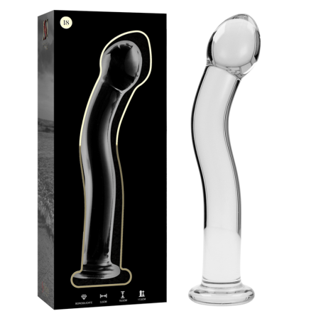 NEBULA SERIES BY IBIZA - MODEL 18 DILDO SZKLO BOROSILIKATOWE PRZEZROCZYSTE 18.5 CM -O- 3.5 CM
