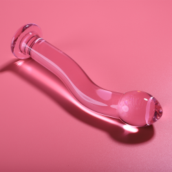 NEBULA SERIES BY IBIZA - MODEL 18 DILDO SZKLO BOROSILIKATOWE ROZOWY 18.5 CM -O- 3.5 CM
