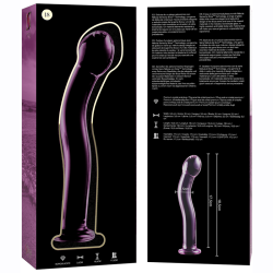 NEBULA SERIES BY IBIZA - MODEL 18 DILDO BOROSILICATE GLASS PINK 18.5 CM -O- 3.5 CM