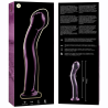 NEBULA SERIES BY IBIZA - MODEL 18 DILDO BOROSILICATE GLASS PINK 18.5 CM -O- 3.5 CM