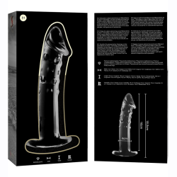 NEBULA SERIES BY IBIZA - MODEL 19 DILDO SZKLO BOROSILIKATOWE PRZEZROCZYSTE 18.5 CM -O- 4 CM