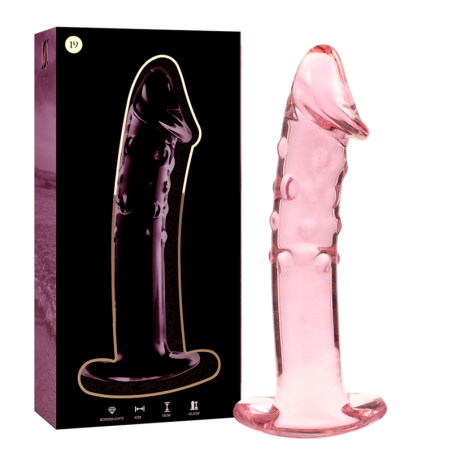 NEBULA SERIES BY IBIZA - MODEL 19 DILDO SZKLO BOROSILIKATOWE ROZOWY 18.5 CM -O- 4 CM