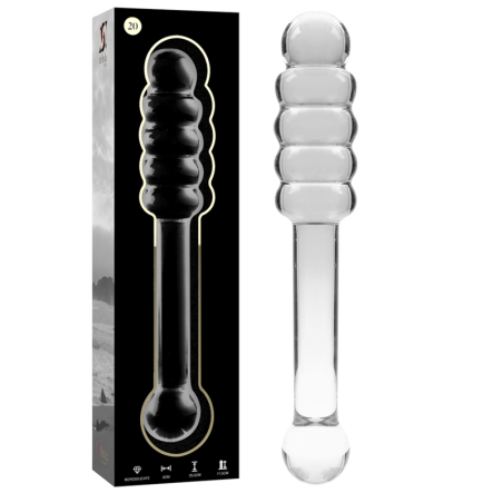 NEBULA SERIES BY IBIZA - MODEL 20 DILDO SZKLO BOROSILIKATOWE PRZEZROCZYSTE 20.5 CM -O- 3 CM