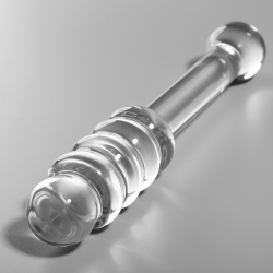 NEBULA SERIES BY IBIZA - MODEL 20 DILDO SZKLO BOROSILIKATOWE PRZEZROCZYSTE 20.5 CM -O- 3 CM