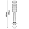 NEBULA SERIES BY IBIZA - MODEL 20 DILDO SZKLO BOROSILIKATOWE PRZEZROCZYSTE 20.5 CM -O- 3 CM