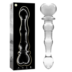NEBULA SERIES BY IBIZA - MODEL 21 DILDO SZKLO BOROSILIKATOWE PRZEZROCZYSTE 20.5 CM -O- 3.5 CM