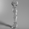 NEBULA SERIES BY IBIZA - MODEL 21 DILDO SZKLO BOROSILIKATOWE PRZEZROCZYSTE 20.5 CM -O- 3.5 CM