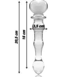 NEBULA SERIES BY IBIZA - MODEL 21 DILDO SZKLO BOROSILIKATOWE PRZEZROCZYSTE 20.5 CM -O- 3.5 CM