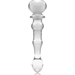 NEBULA SERIES BY IBIZA - MODEL 21 DILDO SZKLO BOROSILIKATOWE PRZEZROCZYSTE 20.5 CM -O- 3.5 CM