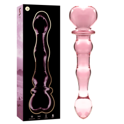 NEBULA SERIES BY IBIZA - MODEL 21 DILDO SZKLO BOROSILIKATOWE ROZOWY 20.5 CM -O- 3.5 CM