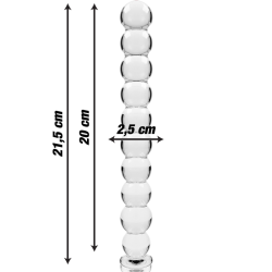 NEBULA SERIES BY IBIZA - MODEL 22 DILDO SZKLO BOROSILIKATOWE PRZEZROCZYSTE 21.5 CM -O- 2.5 CM