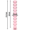 NEBULA SERIES BY IBIZA - MODEL 22 DILDO BOROSILICATE GLASS PINK 21.5 CM -O- 2.5 CM