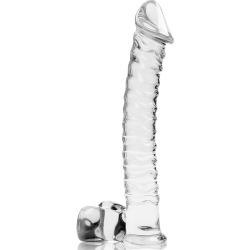 NEBULA SERIES BY IBIZA - MODEL 23 DILDO SZKLO BOROSILIKATOWE PRZEZROCZYSTE 21.5 CM -O- 4 CM